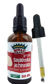 GRZYBY SOPLÓWKA JEŻOWATA(LION'S MANE)EKSTRAKT W KROPLACH 50ml ROYAL BRAND
