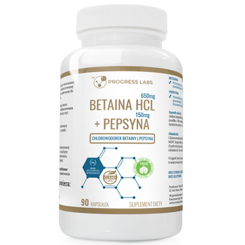 BETAINE 650mg HCL PEPSIN betaine digestion 90 caps