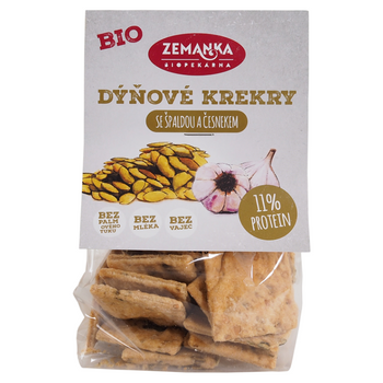 KRAKERSY Z PESTKAMI DYNI I CZOSNKIEM BIO 100 g - ZEMANKA