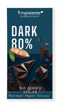CZEKOLADA GORZKA 80 % BEZ DODATKU CUKRÓW BEZGLUTENOWA BIO 60 g