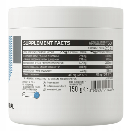 OstroVit Glucosamine MSM Chondroitin Powder 150 g