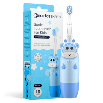 SZCZOTECZKA SONICZNA CA910 DLA DZIECI NIEBIESKA ŻYRAFA - NORDICS EXPERT