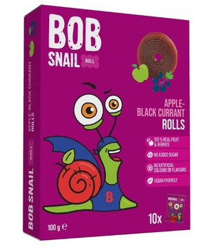 PRZEKĄSKI ROLL JABŁKO-CZARNA PORZECZKA BEZ DODATKU CUKRÓW BEZGLUTENOWE 100g