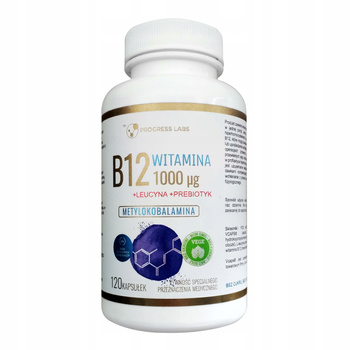 Progress Labs Vitamin B12 1000µg METHYLCOBALAMIN 120caps VEGAN