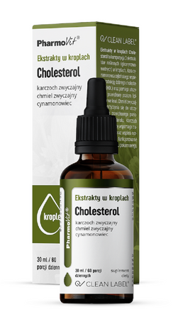 EKSTRAKTY W KROPLACH NA PRAWIDŁOWY POZIOM CHOLESTEROLU BEZGLUTENOWE 30ml 