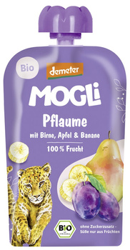 MUS ŚLIWKA-GRUSZKA-JABŁKO-BANAN BEZ DODATKU CUKRÓW OD 1 ROK DEMETER BIO100g