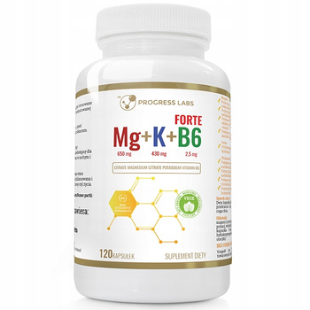 Progress Labs Magnesium + Potassium + vit B6 Max Cramps Stress Deficiency