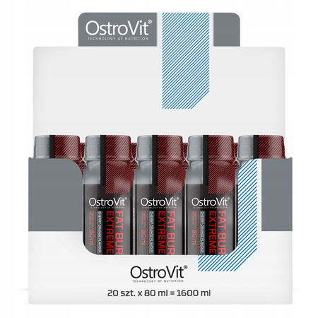 OstroVit Fat Burner Extreme Shot POWERFUL BURNER 20 x 80 ml 40 SERVINGS