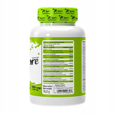 Termogeniki Sport Definition FAT NO MORE smak naturalny 77 g 1 szt.