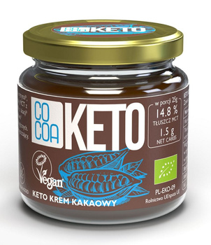 KREM MIGDAŁOWO-KAKAOWY Z OLEJEM MCT BEZ DODATKU CUKRÓW BEZGLUTEN KETO 200g