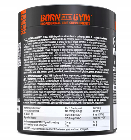 Olimp Rocky Athletes Creatine 200g Natural Creatine Monohydrate