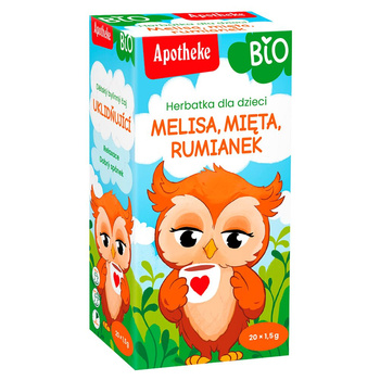 HERBATKA DLA DZIECI - MELISA, MIĘTA I RUMIANEK BIO (20 x 1,5 g) 30 g