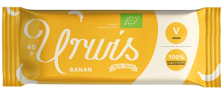BATON DAKTYLOWY Z BANANAMI URWIS BEZGLUTENOWY BIO 40 g - ZMIANY ZMIANY