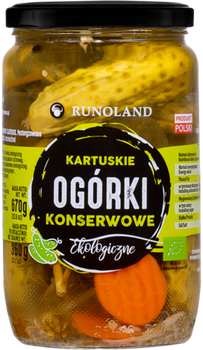OGÓRKI KONSERWOWE KARTUSKIE BIO 670 g (360 g) - RUNOLAND