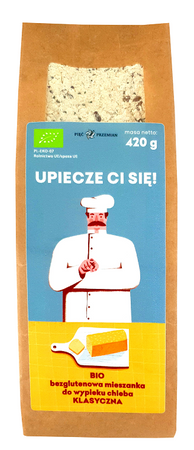 MIESZANKA DO WYPIEKU CHLEBA  BEZ DODATKU CUKRÓW BEZGLUTENOWA BIO 420g