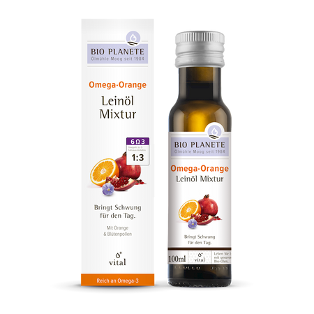 OMEGA ORANGE - MIESZANKA Z OLEJEM LNIANYM BIO 100 ml - BIO PLANETE