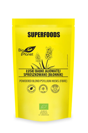 ŁUSKI BABKI JAJOWATEJ SPROSZKOWANE  BIO 150 g - BIO PLANET SUPERFOODS