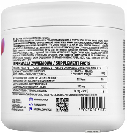 MSM Ostrovic 300 g Natural