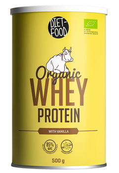BIAŁKO SERWATKOWE O SMAKU WANILIOWYM (KONCENTRAT WPC 85)BIO 500g DIET-FOOD