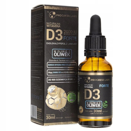 Progress Labs Naturalna Witamina D3 Forte 2000IU drops 30 ml 1 pcs