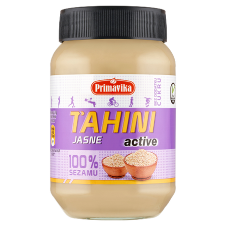 TAHINI JASNE ACTIVE (PASTA SEZAMOWA) BEZGLUTENOWE 460 g - PRIMAVIKA