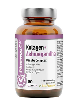 KOLAGEN + ASHWAGANDHA BEAUTY COMPLEX BEZGLUTENOWE 60 KAPSUŁEK PHARMOVIT