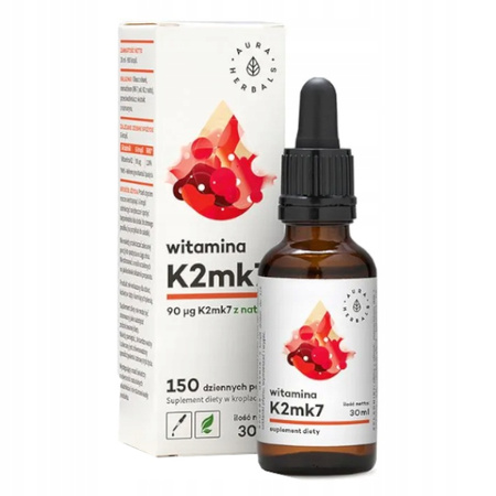 Suplement diety Aura Herbals Witamina K2mk7 krople 30 ml 1 szt.