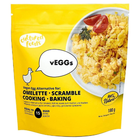 ROŚLINNY ZAMIENNIK 15 JAJ DO JAJECZNICY, OMLETU, QUICHE BEZGLUTENOWY 180g