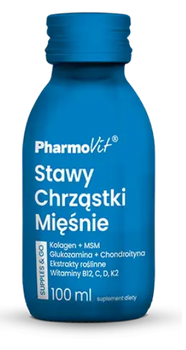 SHOT KOLAGEN NA STAWY MIĘŚNIE BEZGLUTENOWY 100 ml PHARMOVIT (SUPPLES & GO)