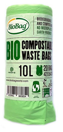 WORKI NA ODPADY BIO I ZMIESZANE 10L 20szt. KOMPOSTOWALNE I BIODEGRADOWALNE