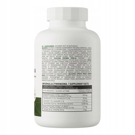OstroVit Ashwagandha 240 caps 7.2% PIPERINE 95%