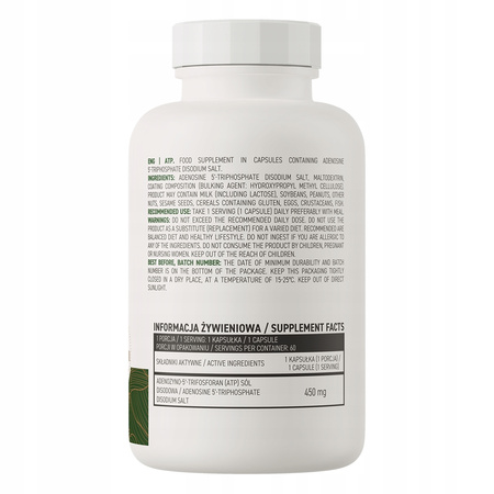 OstroVit ATP VEGE 60 caps STRENGTH REGENERATION ENERGY