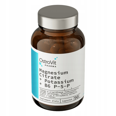 OstroVit Magnesium Citrate + Potassium Citrate + Vitamin B6 P-5-P 90 caps