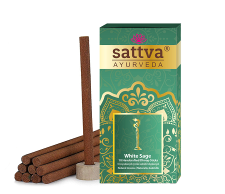 KADZIDEŁKA INDYJSKIE SŁUPKOWE BIAŁA SZAŁWIA (10 szt.) 20 g - SATTVA