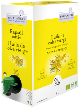 OLEJ RZEPAKOWY TŁOCZONY NA ZIMNO OMEGA-3 BIO 3 L - BIO PLANETE