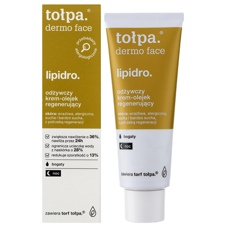 Krem nawilżający do twarzy Tołpa LIPIDRO na noc 40 ml