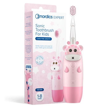 SZCZOTECZKA SONICZNA CA910 DLA DZIECI RÓŻOWA ŻYRAFA - NORDICS EXPERT