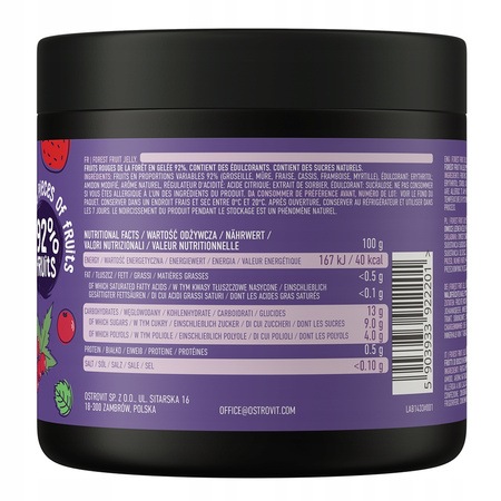 OstroVit Forest Fruits Gel 500 g Fit Jam Without Added Sugar