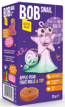 PRZEKĄSKA ROLL JABŁKO - GRUSZKA Z ZABAWKĄ BEZGLUTENOWA 20 g - BOB SNAIL