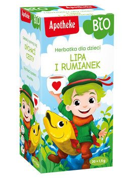 HERBATKA DLA DZIECI - LIPA, RUMIANEK I MIĘTA BIO(20x 1,5g)30g APOTHEKE