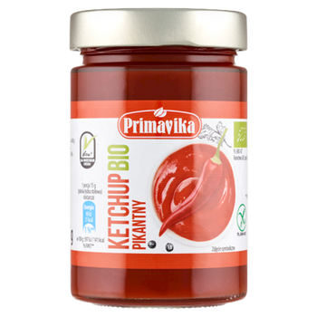 KETCHUP PIKANTNY BEZGLUTENOWY BIO 315 g - PRIMAVIKA