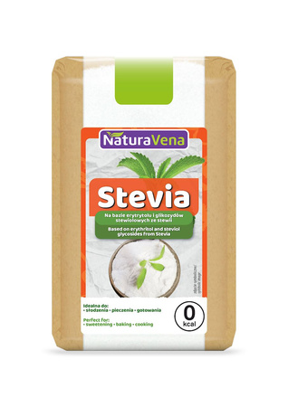 STEVIA(NA BAZIE ERYTRYTOLU I GLIKOZYDÓW STEWIOLOWYCH ZE STEWII)500g