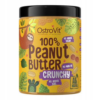 Ostrovit 100% Crunchy Peanut Butter 1000g Peanut - Crunchy