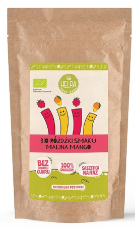RÓŻDŻKI SMAKU MIX MALINA - MANGO OWOCE) BIO 20 g - HELPA