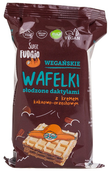 WAFELKI Z KREMEM KAKAOWO ORZECHOWYM SŁODZONE DAKTYLEM (4szt.)120g ME GUSTO