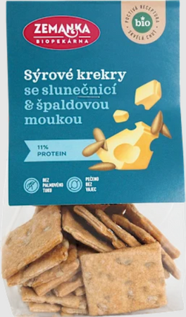 KRAKERSY Z SEREM I SŁONECZNIKIEM BIO 100 g - ZEMANKA