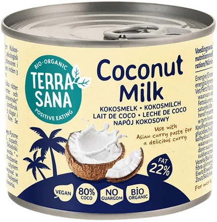 COCONUT MILK - NAPÓJ KOKOSOWY BEZ GUMY GUAR (22 % TŁUSZCZU) BIO 200 ml
