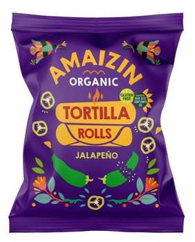 CHIPSY TORTILLA KUKURYDZIANE O SMAKU JALAPENO BEZGLUTENOWE 100g AMAIZIN