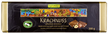CZEKOLADA MLECZNA Z ORZECHAMI LASKOWYMI BIO 300 g - RAPUNZEL