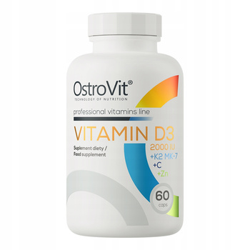 OstroVit dietary supplement Vitamin D3 2000 IU + K2 + C + Zn 60 pcs.